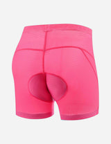 Baleaf Women's 4'' 3D Padded Compression Mountain Bike Mesh Shorts cai009 Pink Detail