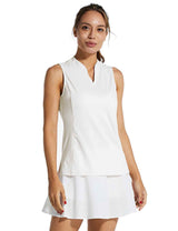 Baleaf Womens UPF40+ Quick-Dry Collarless V Neck Tank Top cfa002 Lucent White Main