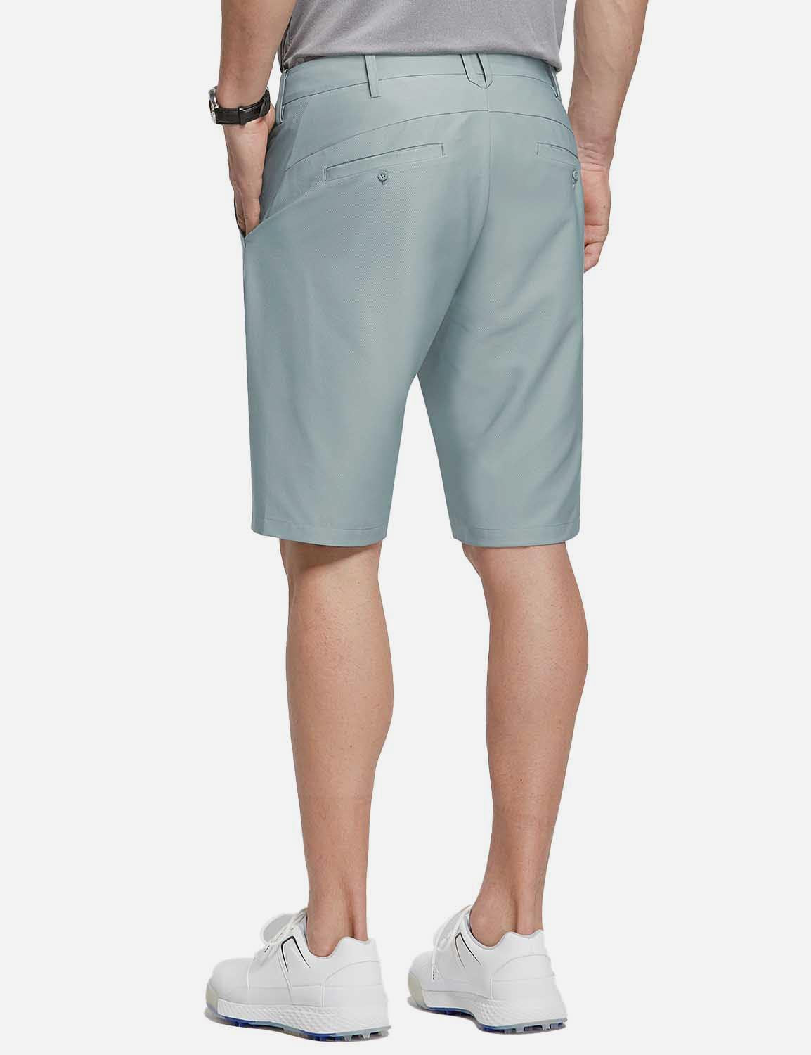Baleaf Men's 10' UPF 50+ Lightweight Golf Shorts w Zipper Pockets cga005 Blue Back