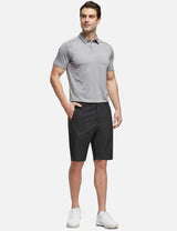 Baleaf Men's 10' UPF 50+ Lightweight Golf Shorts w Zipper Pockets cga005 Black Full