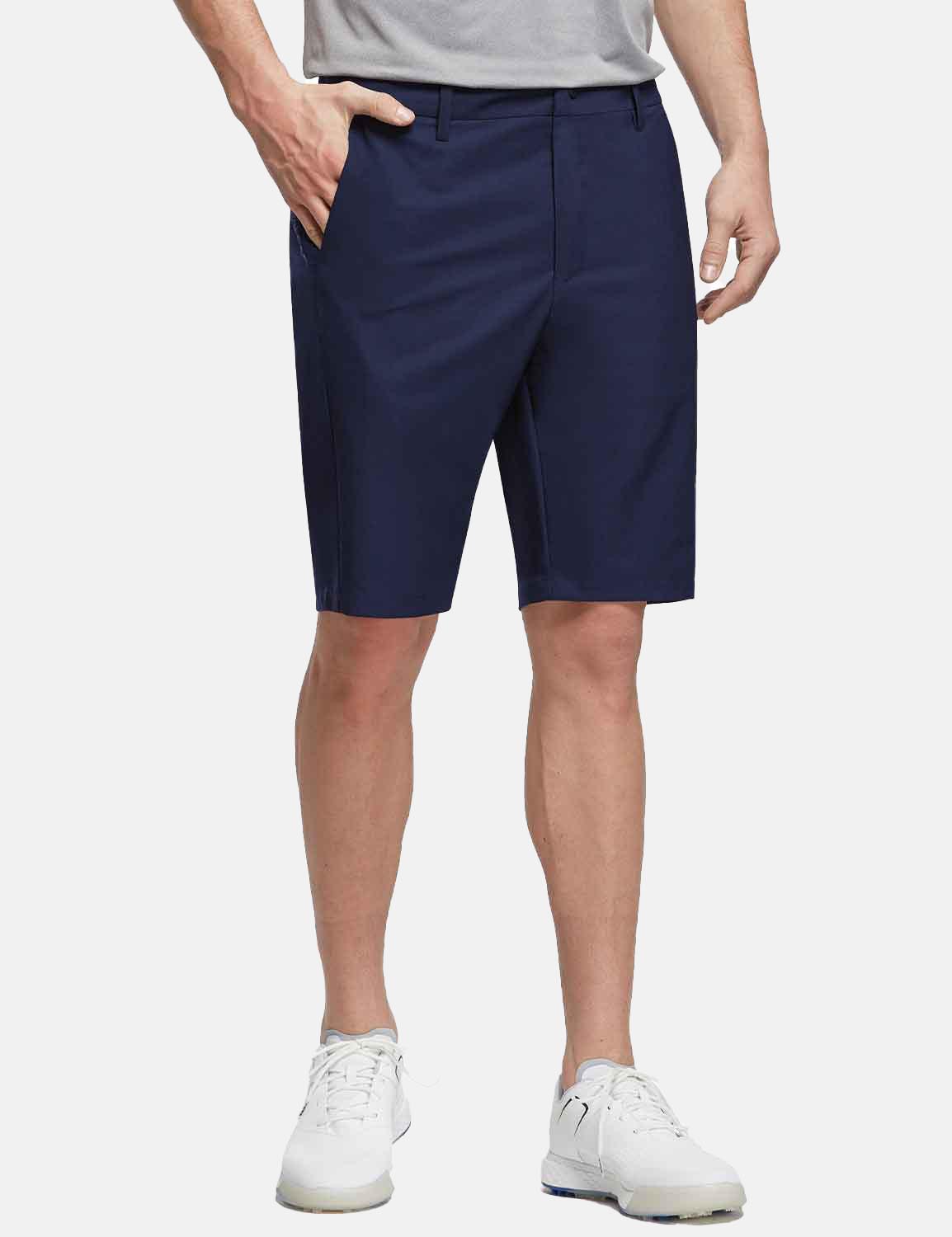 Baleaf Men's 10' UPF 50+ Lightweight Golf Shorts w Zipper Pockets cga005 Medieval Blue Side