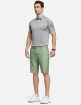 Baleaf Men's 10' UPF 50+ Lightweight Golf Shorts w Zipper Pockets cga005 Green Full
