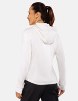 Baleaf Women's Triumph Thermal Water-Resistant Hooded Jacket cga030 Star White Back