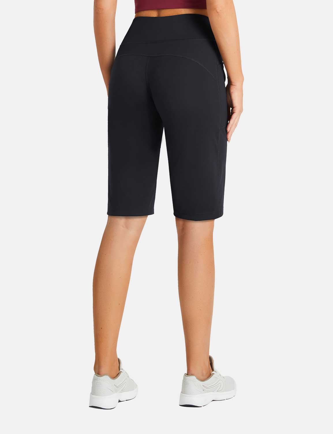 Baleaf Women's Flyleaf Pull-On Bermuda Shorts dbd005 Anthracite Back