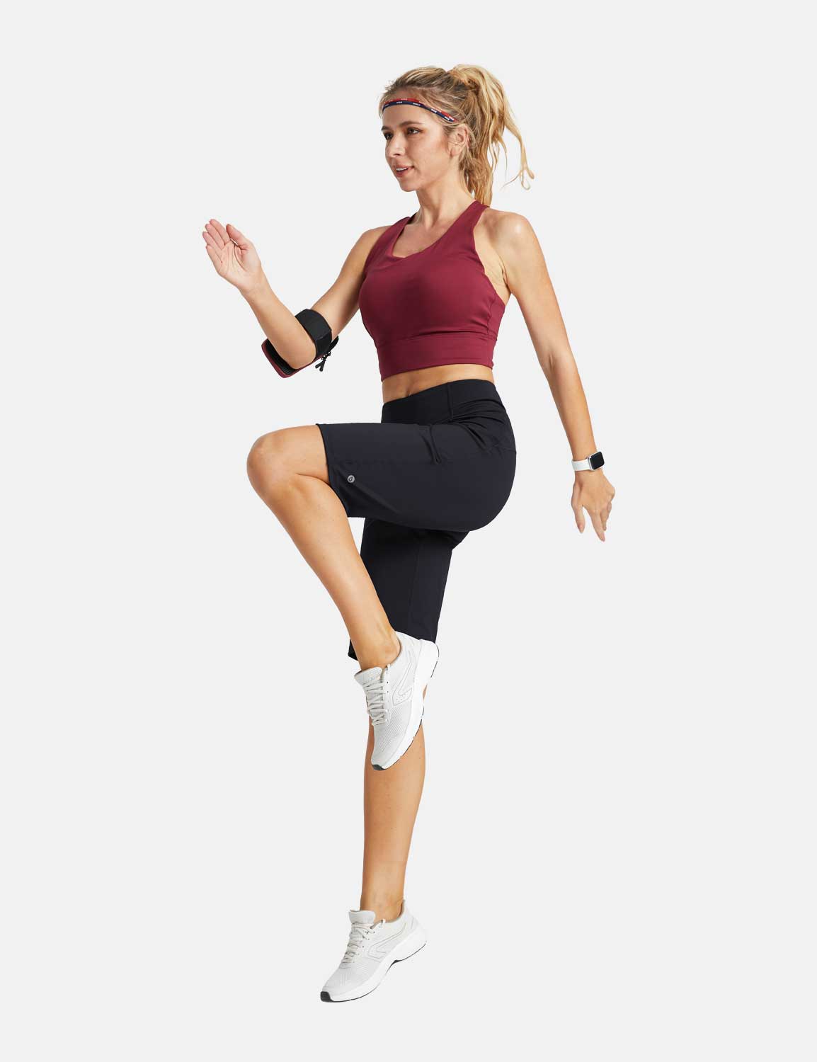 Baleaf Women's Flyleaf Pull-On Bermuda Shorts dbd005 Anthracite Full