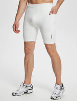 Baleaf Men's Lycra 2-in-1 Compresion Shorts (Website Exclusive) dbd060 Lucent White Main