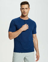 Baleaf Men's Short-Sleeve Henley T-Shirt (Website Exclusive) dbd067 Navy Peony Details