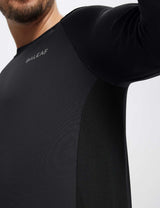 Baleaf Men's Sustainable Bodyfit Baselayer Anthracite Details
