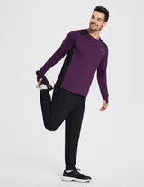 Baleaf Men's Sustainable Bodyfit Baselayer Shadow Purple Full