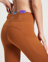 Baleaf Women's Sustainable Waistband Pocket Leggings dbh092 Caramel Cafe Details