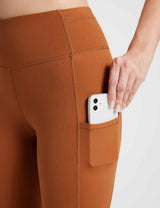 Baleaf Women's Sustainable Waistband Pocket Leggings dbh092 Caramel Cafe Details