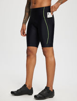 Baleaf Men's Airide 4D Padded MTB Shorts eai016 Black/Green Side