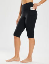 Baleaf Women's Sweatleaf Knee-Length Pocketed Capris ebh011 Anthracite Side