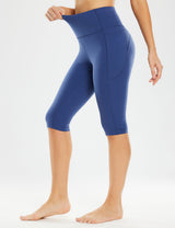 Baleaf Women's Sweatleaf Knee-Length Pocketed Capris ebh011 Estate Blue Details