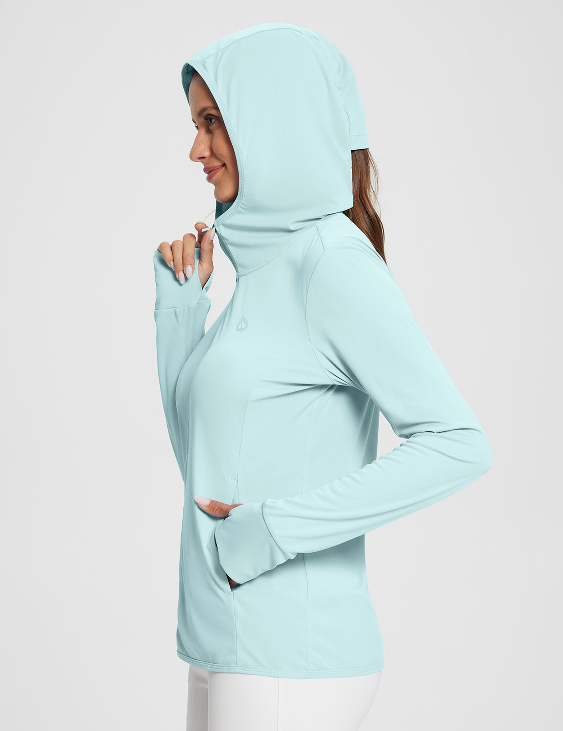 #Baleaf Women's UPF 50+ Lightweight Hoodie ega005 Spa Retreat Side