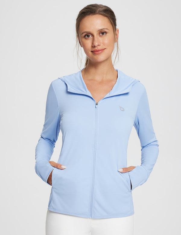 Women's UPF 50+ Lightweight Hooded Zip-Up Jacket