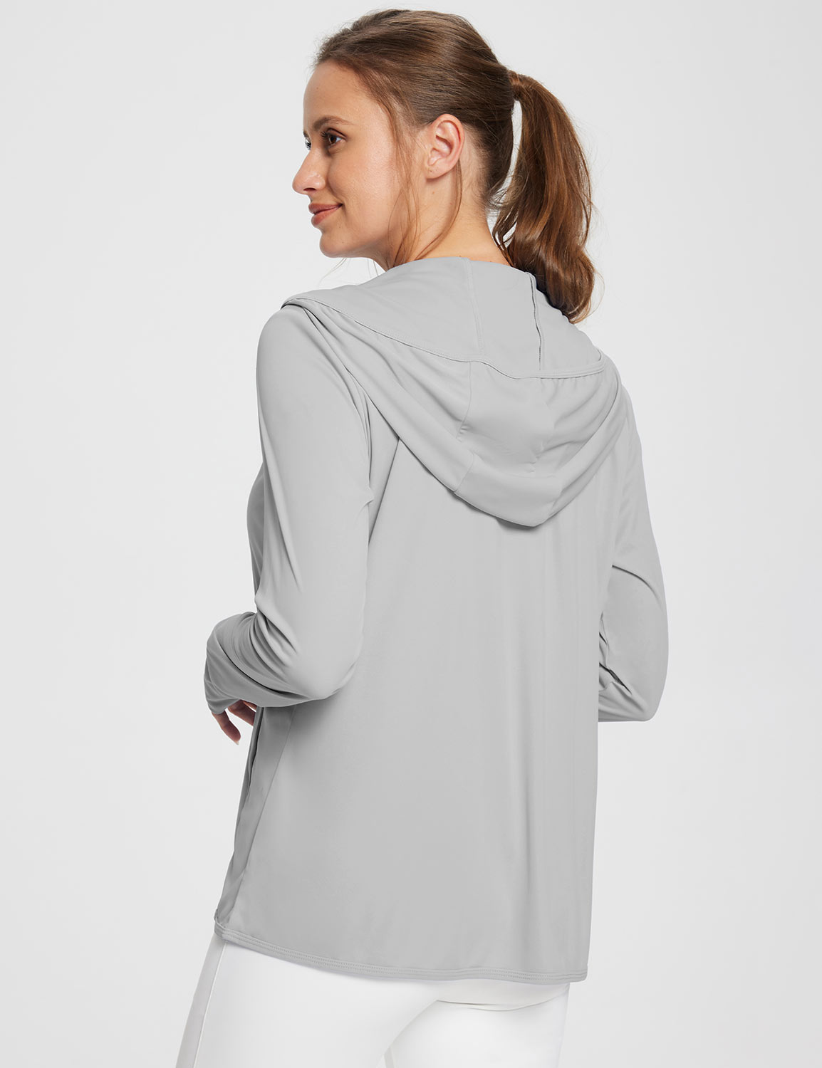 #Baleaf Women's UPF 50+ Lightweight Hoodie ega005 High-Rise Back
