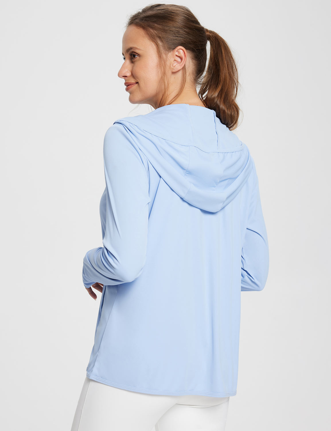 #Baleaf Women's UPF 50+ Lightweight Hoodie ega005 Kentucky Blue Back