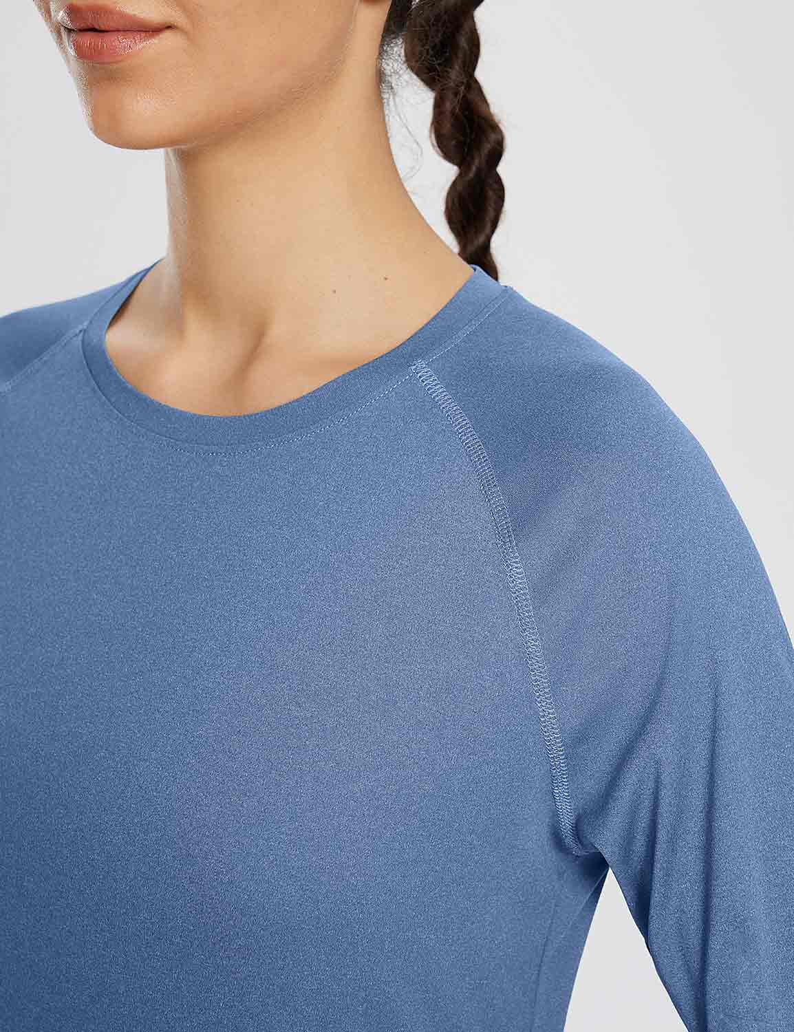 Baleaf Women's UPF 50+ Quick-Dry Sun Shirts ega010 Ashleigh Blue Details