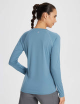 Baleaf Women's UPF 50+ Quick-Dry Sun Shirts ega010 Light Blue Back