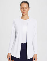 Baleaf Women's UPF 50+ Quick-dry Cardigan ega013 Lucent White Side