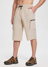 Baleaf Men's Laureate Knee-Length Cargo Shorts ega015 Doeskin Side
