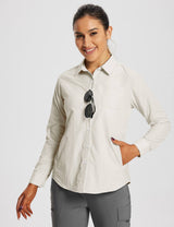 Baleaf Women's Quick-Dry UPF 50+ Sun Shirts Oatmeal Main