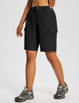 Baleaf Women's Laureate Quick-Dry Cargo Shorts ega025 Anthracite Side
