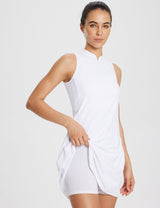 Baleaf Women's Laureate Sleeveless 2-in-1 Dress Lucent White Side